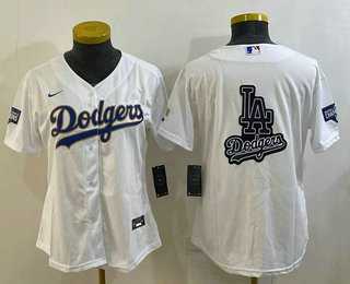 Women%27s Los Angeles Dodgers Big Logo White Gold Championship Stitched MLB Cool Base Nike Jerseys->mlb womens jerseys->MLB Jersey